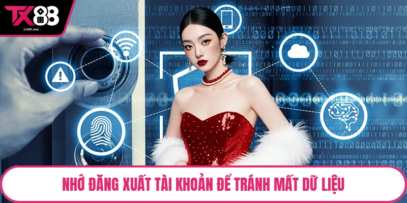 Nhớ đăng xuất tài khoản để tránh mất dữ liệu